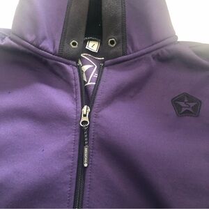 Sessions /PURPLE / Black hooded/  Ski Snowboarding Jacket / L